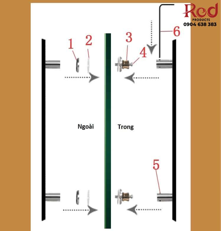 Tay nắm cửa tròn cổ điển khách sạn cổ điển H16 15