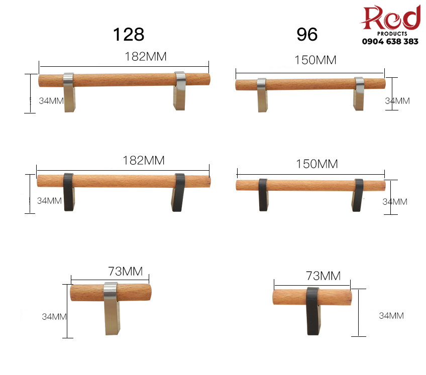 Tay nắm tủ hiện đại bằng gỗ cao cấp B233 9