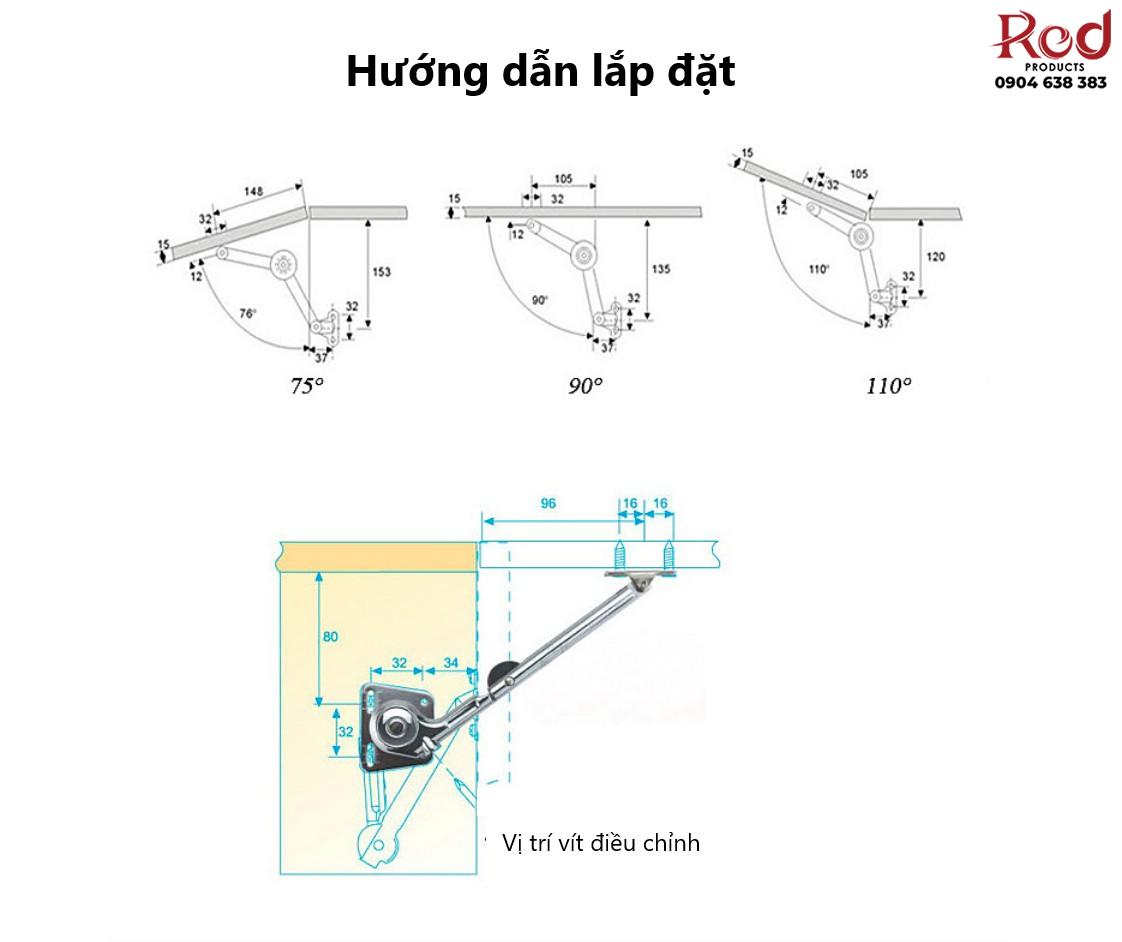 Tay nâng thủy lực cho cánh tủ BTC-CG019 6