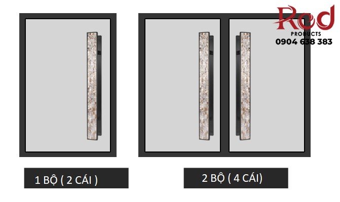 Tay nắm cửa chính hợp kim nhôm cao cấp DH0003 16