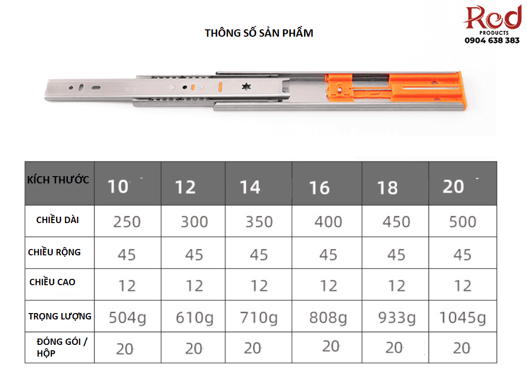 Ray bi 3 tầng inox 201 có giảm chấn MX-SC4512 6