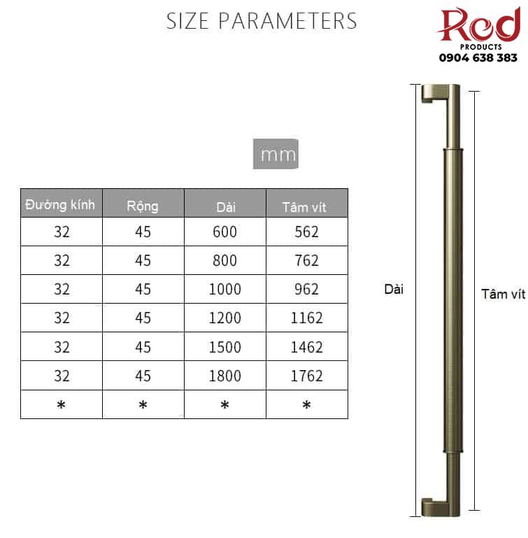 Tay nắm cửa bằng gỗ và inox cho cửa kính S-925 13