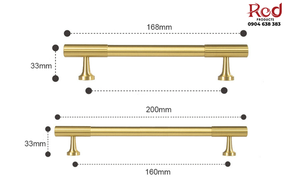 Tay nắm tủ đồng hiện đại tối giản cao cấp HK0318 14