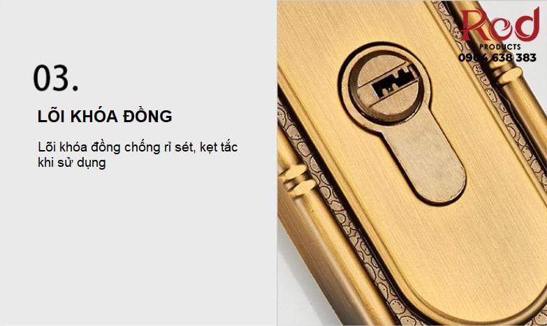 Khoá cửa phòng ngủ cổ điển Châu Âu A674-23 12