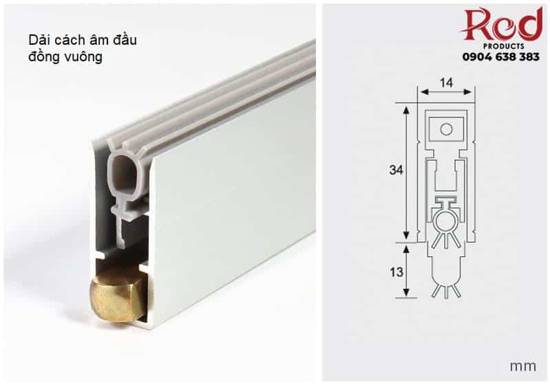 Thanh chặn khe hở đáy cửa chống ồn cách âm DLF001 25