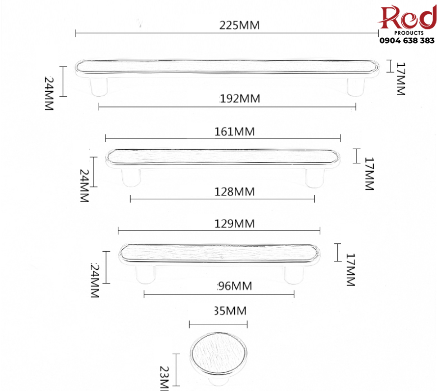 Tay nắm tủ hiện đại phong cách Băc Âu WXH1523 10