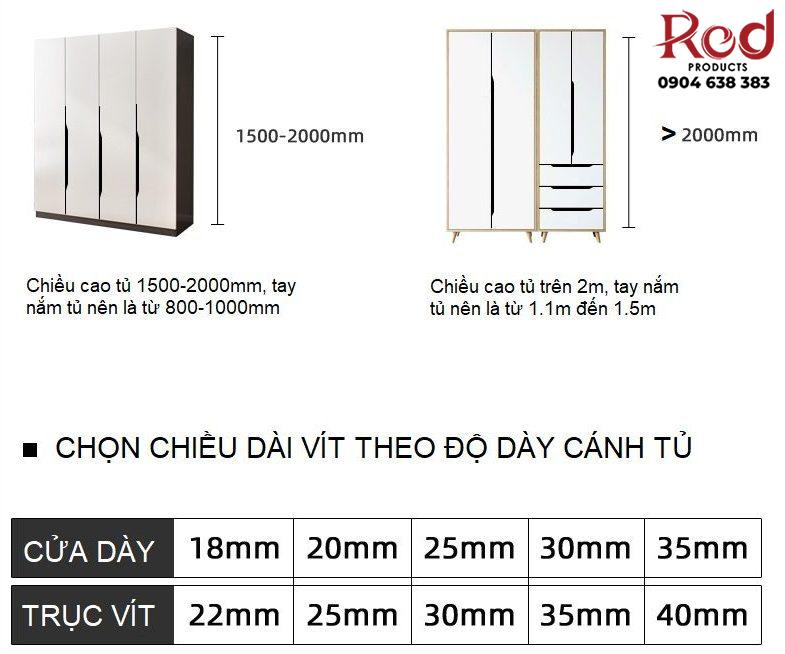 Tay nắm tủ dài hợp kim nhôm không xẻ rãnh CH5035 23