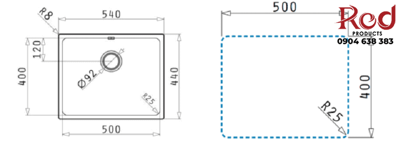 Chậu rửa bát inox Bosch HMH.101046301 2