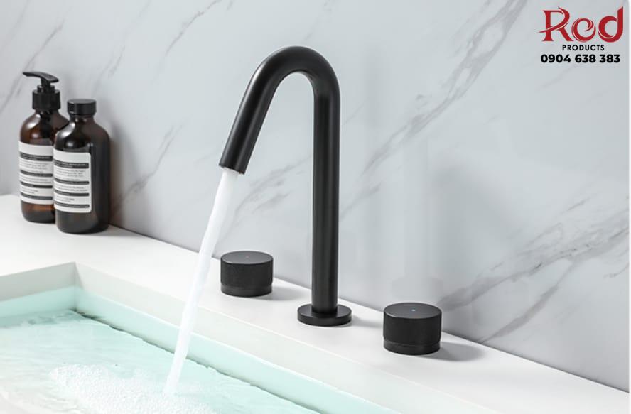 Vòi lavabo nóng lạnh ba lỗ bằng đồng DL7088V 10