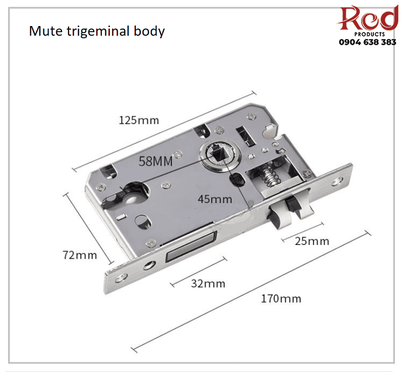 Ổ khoá cửa gỗ phòng hiện đại tối giản A06-255 11