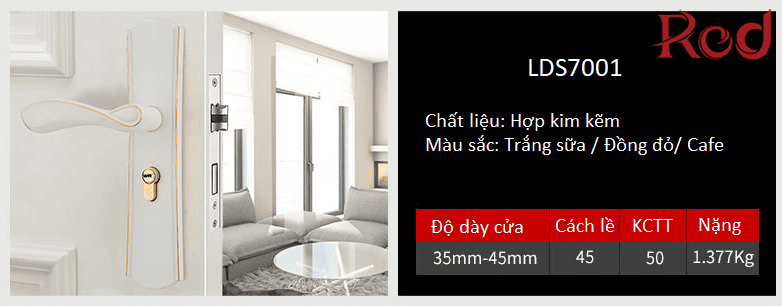 Khóa cửa phòng ngủ phòng tắm cao cấp LDS7001 13