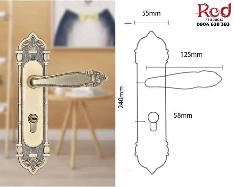 Khoá cửa phòng ngủ cổ điển Châu Âu A674-23 13