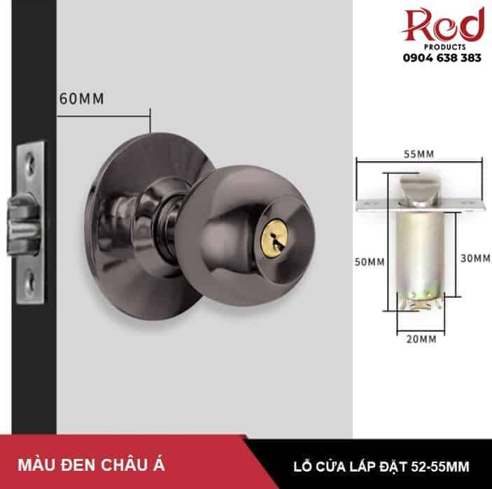 Ổ khóa cửa tròn inox 304 nhiều màu GR587S 7