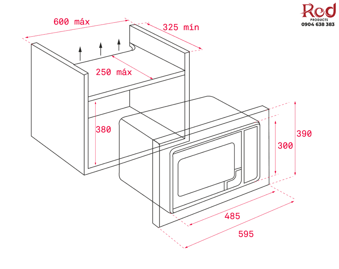 Lò vi sóng kết hợp lò nướng âm tủ Teka MS 620 BIS 4