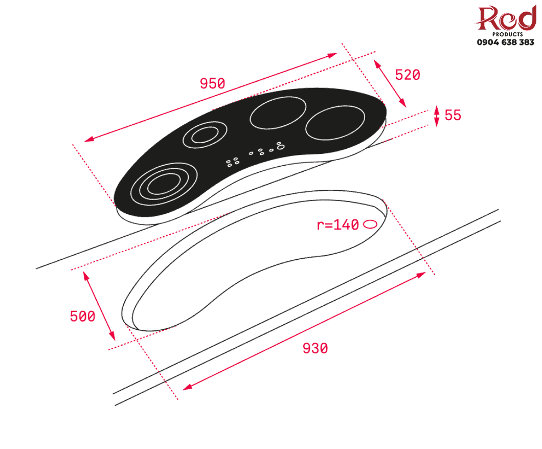 Bếp từ 4 vùng nấu Teka IRC 9430 KS 7