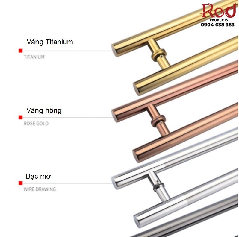 Tay nắm cửa kính inox chân thẳng nhiều màu QB-9824CT 5