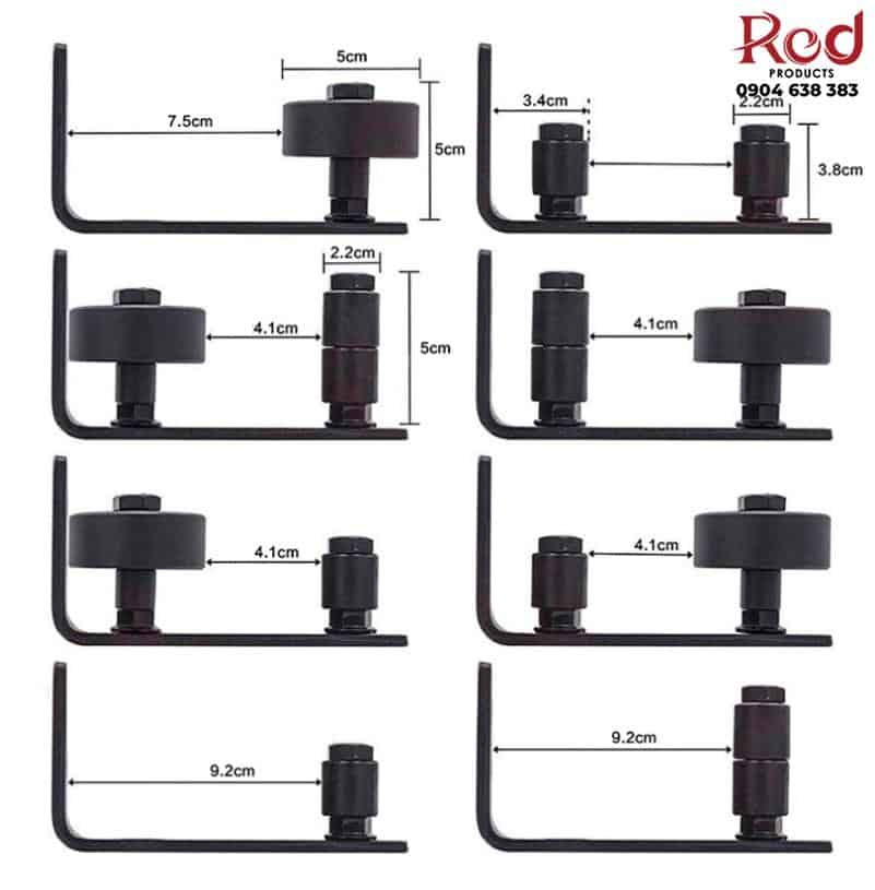 Phụ kiện dẫn hướng ray trượt cửa lùa barn door ZF-T8.1 3