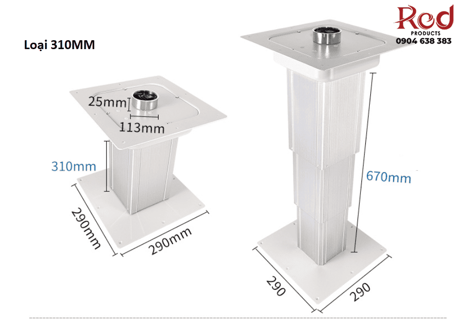 Phụ kiện nâng mặt bàn bằng điện BTC-GN045 5