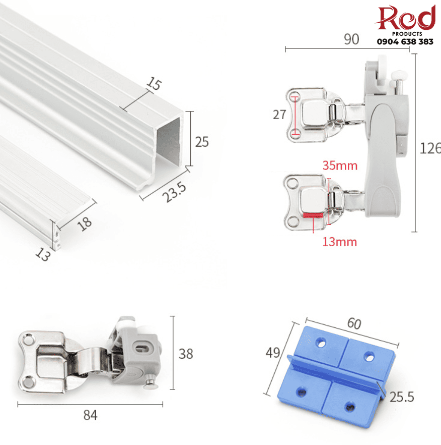 Ray trượt cửa lùa xếp 4 cánh BTC-YG204.4 5