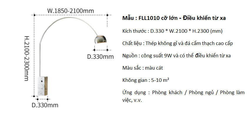 Đèn sàn trang trí phòng khách hình cần câu FDL5001 19