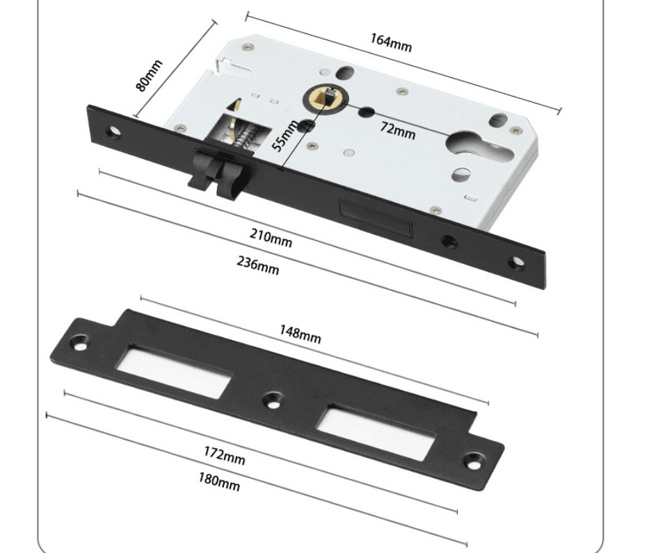 Khóa cửa phòng hiện đại bằng đồng khía 911-A 23