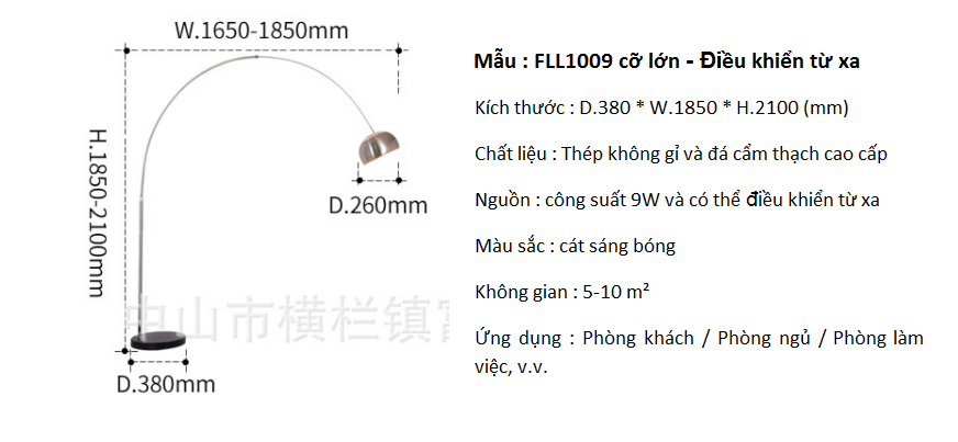 Đèn sàn trang trí phòng khách hình cần câu FDL5001 20