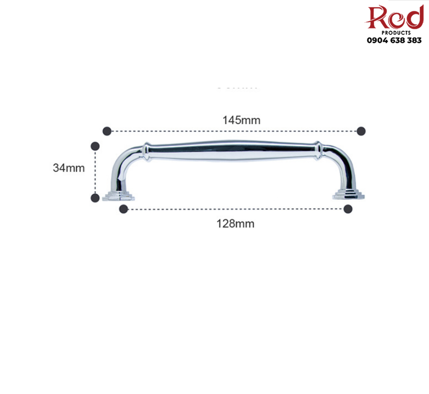 Tay nắm tủ đồng mạ chrome trắng vàng HK0315 23