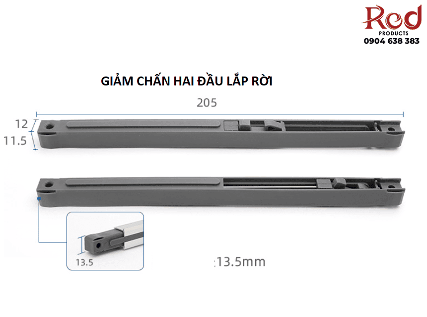 Bánh xe cửa lùa tủ áo lắp âm BTS-M102 2