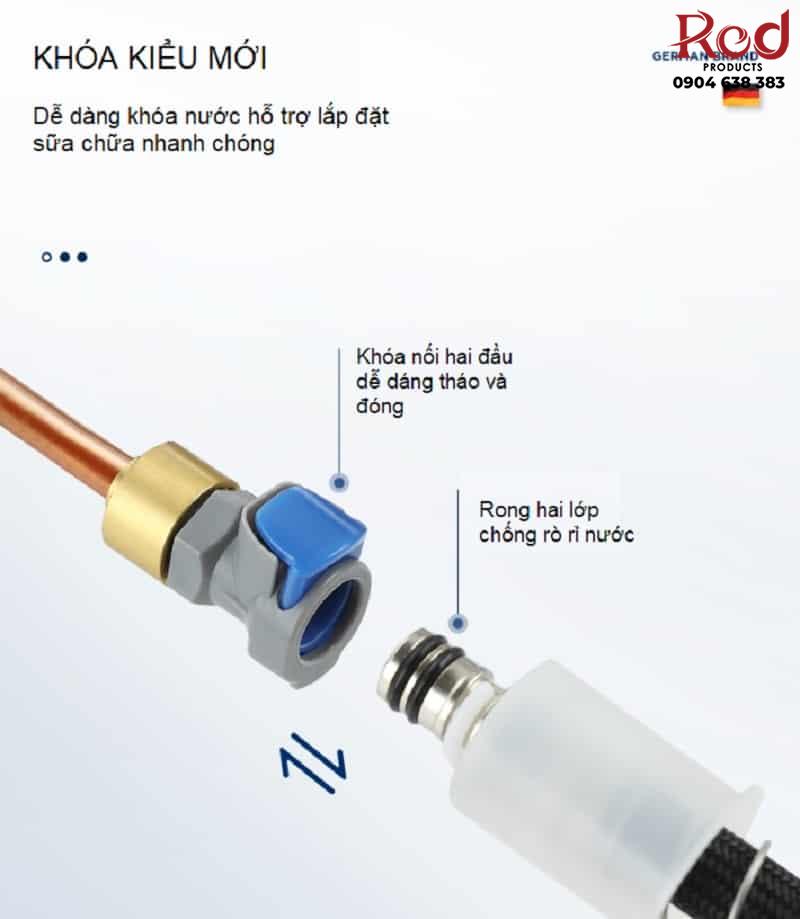 Vòi nước rửa chén đồng thau German Dura DL8818D 30