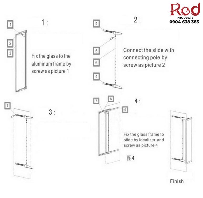 Gương xoay tủ áo 180 độ nhiều màu BLYS-1003 17