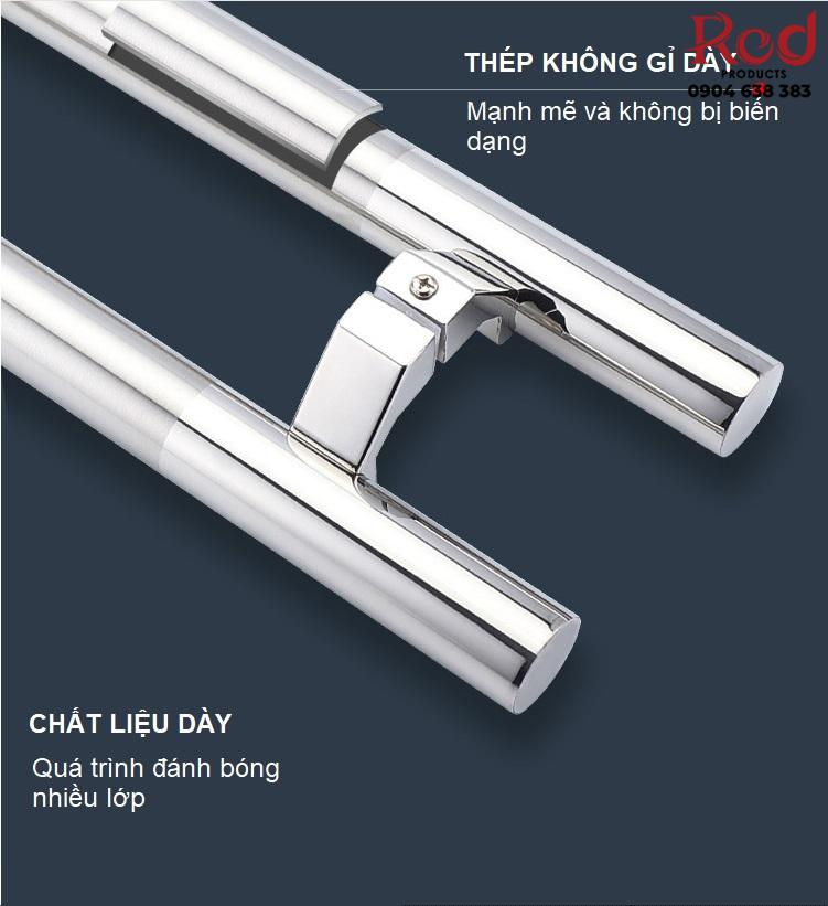 Tay nắm cửa kính inox chân trượt nhiều màu QB-9824MN 11