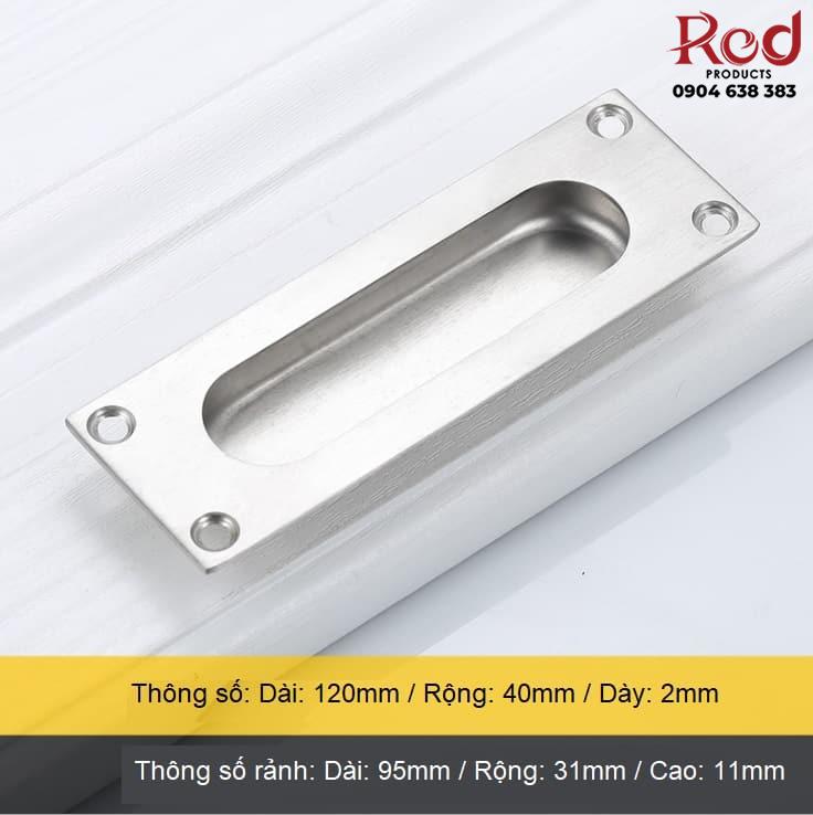 Tay nắm móc âm inox cửa gỗ cửa lùa vít nổi OF001 4