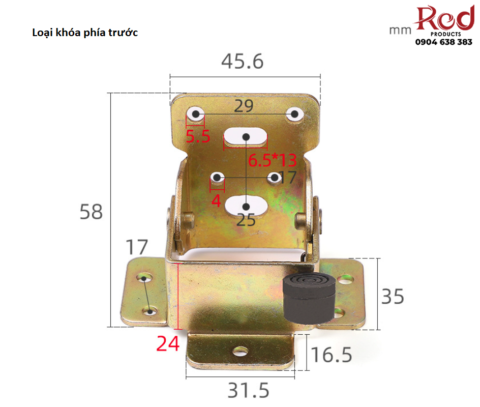 Bản lề tự khóa gấp 90 độ BTS-FH90 5