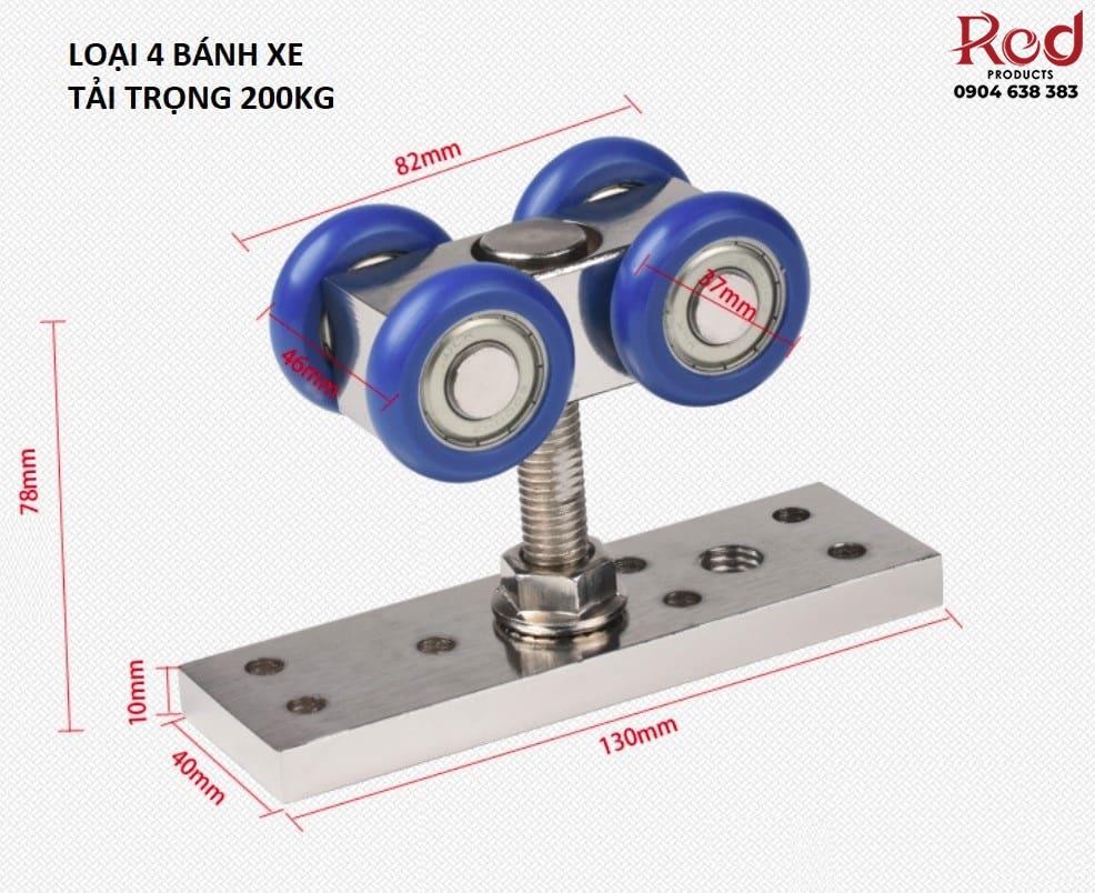 Bánh xe cửa lùa sắt xoay 360 độ tải nặng MONZ2702 1