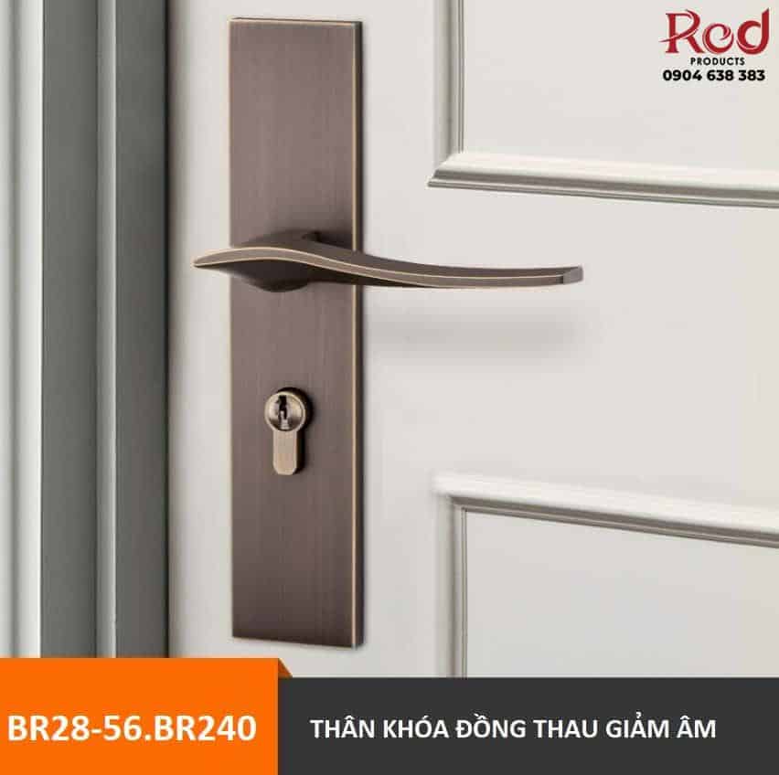 Khóa cửa cổ điển bằng đồng kiểu Mỹ BR28-56 22