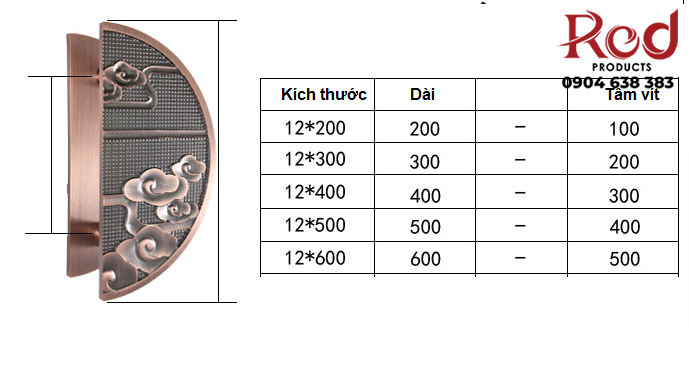 Tay nắm cổng và cửa chính tròn nhiều kích thước 1118888 4