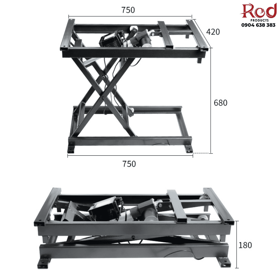 Phụ kiện nâng hạ mặt bàn bằng điện BTC-CN033 4