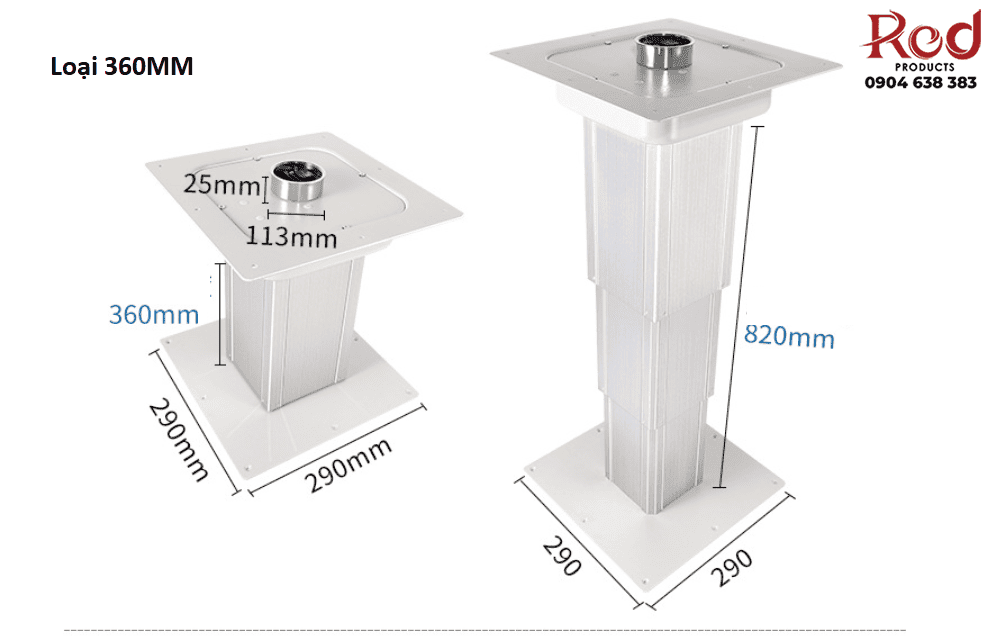 Phụ kiện nâng mặt bàn bằng điện BTC-GN045 6