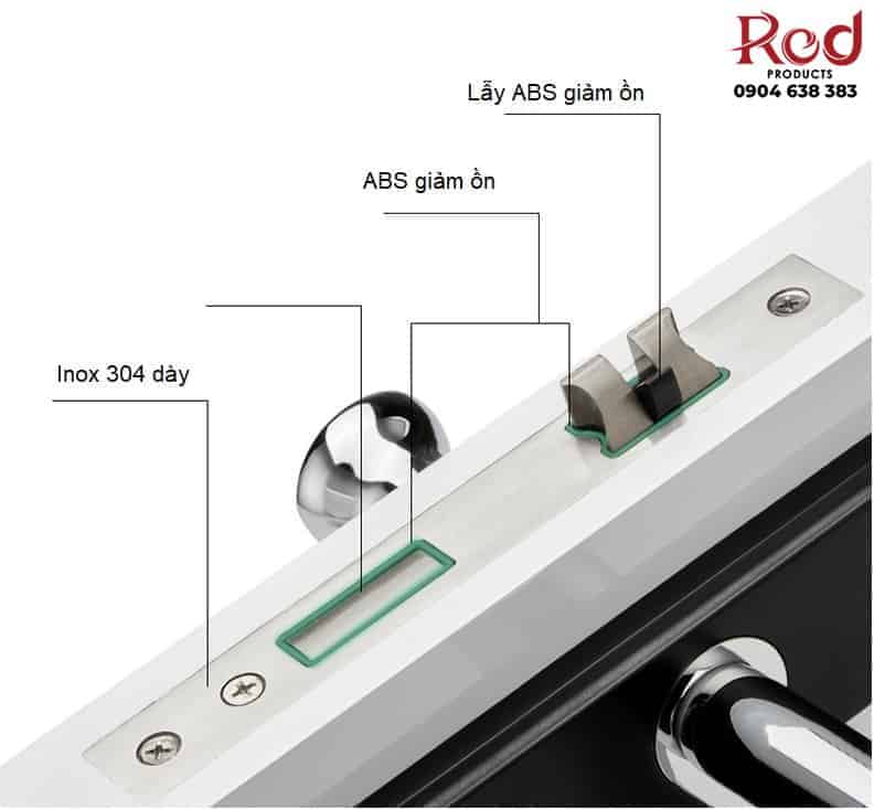 Bộ khoá cửa gỗ phòng tắm tay gạt hợp kim A688-230 5