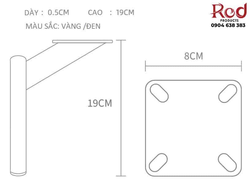 Chân bàn hiện đại cho bàn ghế sofa tivi tủ kệ gỗ JBG-10 7