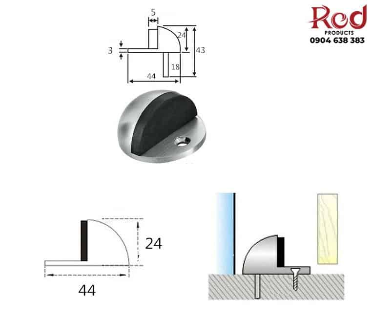 Chặn cửa mua rùa chống va đập inox 304 MD-001 4