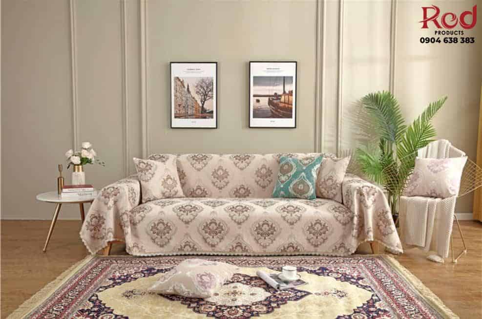 Tấm bọc ghế sofa vải cotton chenille jacquard HEP23 8