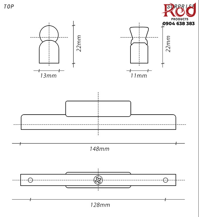 Tay nắm tủ quần áo dài 1m hiện đại CH5206GG 30