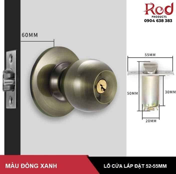 Ổ khóa cửa tròn inox 304 nhiều màu GR587S 9