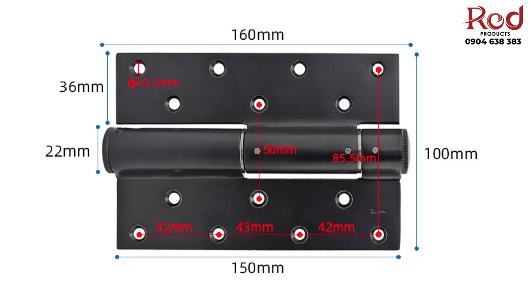 Bản lề lá đóng cửa tự động BTC-HLA6 3
