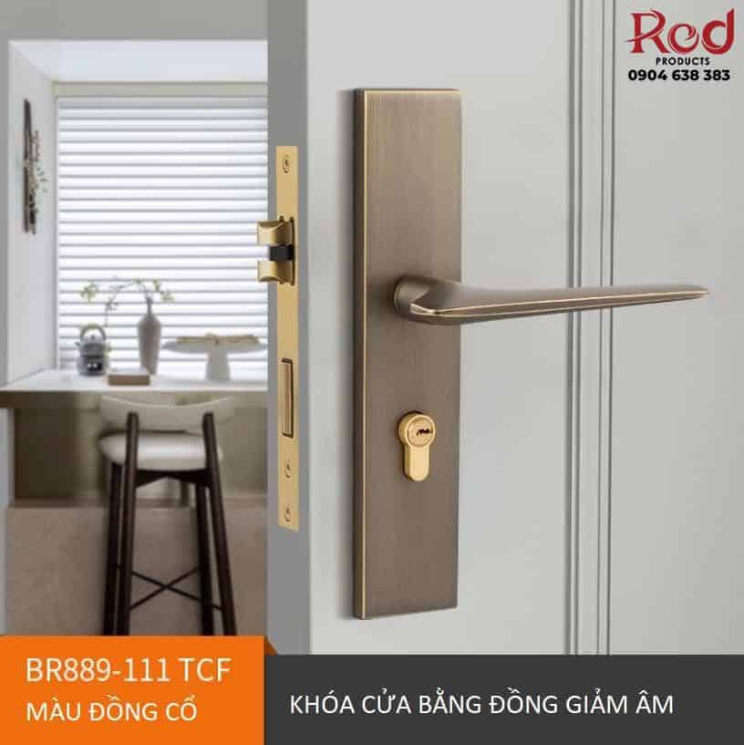 Khóa cửa phòng hiện đại bằng đồng BR889-111 12