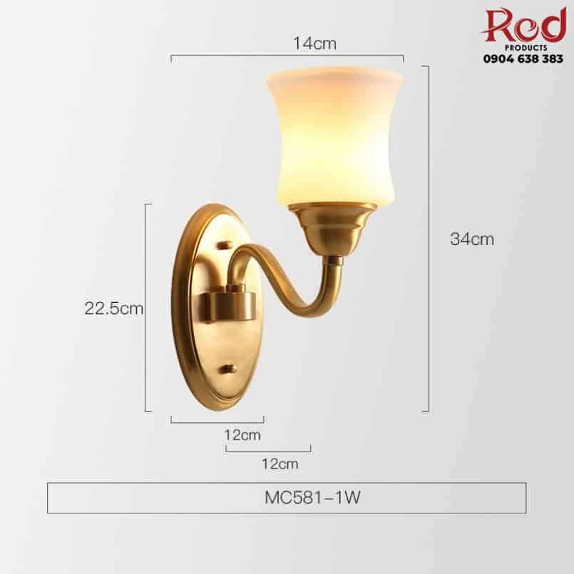 Đèn gắn tường phòng khách bằng đồng MC581-1W 7