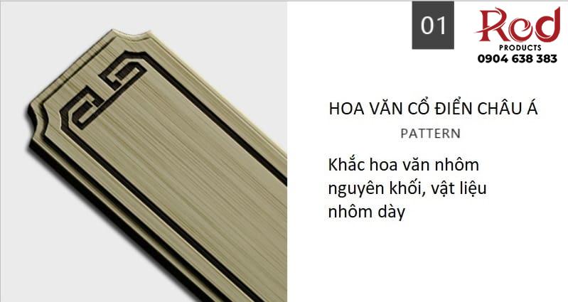 Tay nắm cửa kính nhà hàng khách sạn cổ điển F12 7