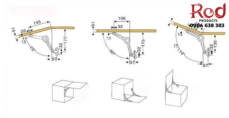 Tay nâng lên xuống cho tủ bếp, kệ gỗ TN.PP129 2