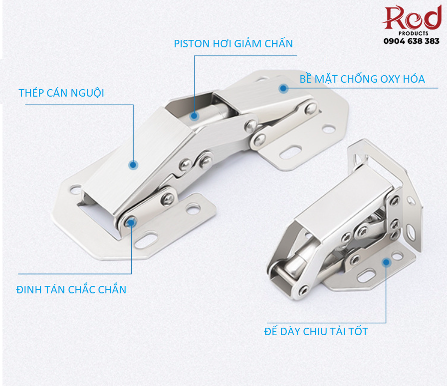 Bản lề không đục lỗ nhiều kích thước BTC-HSC 4